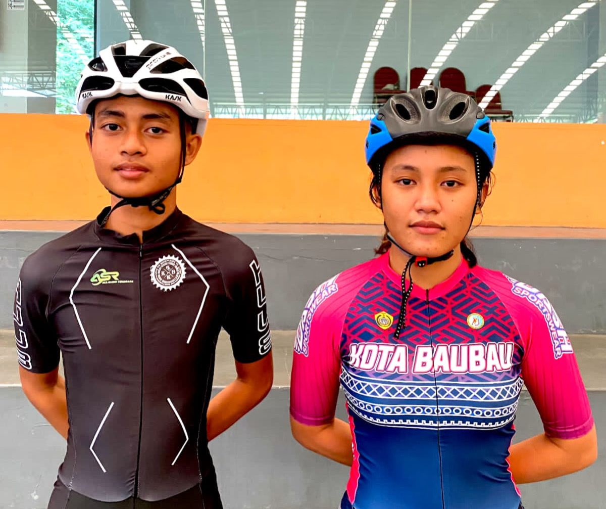 Dua atlet asal Kendari tersebut yakni Muhammad Faiz(16) dan Wa Ode Dwi Aulia(17). Foto: Istimewa.