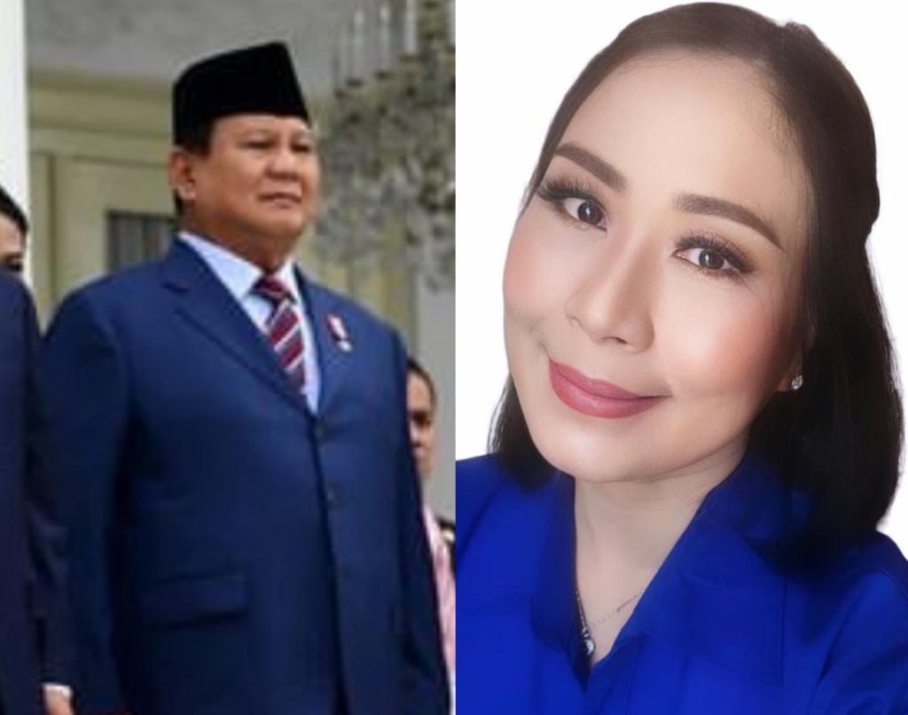 Dukung Jadi Presiden 2024, Ivonne Inawade (Kanan) Caleg DPR RI Kader PAN Dapil Sultra Ciptakan Lagu untuk Prabowo (Kiri). Foto: Istimewa.