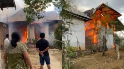 Rumah warga di Punggolaka Kendari terbakar. Foto: Istimewa.